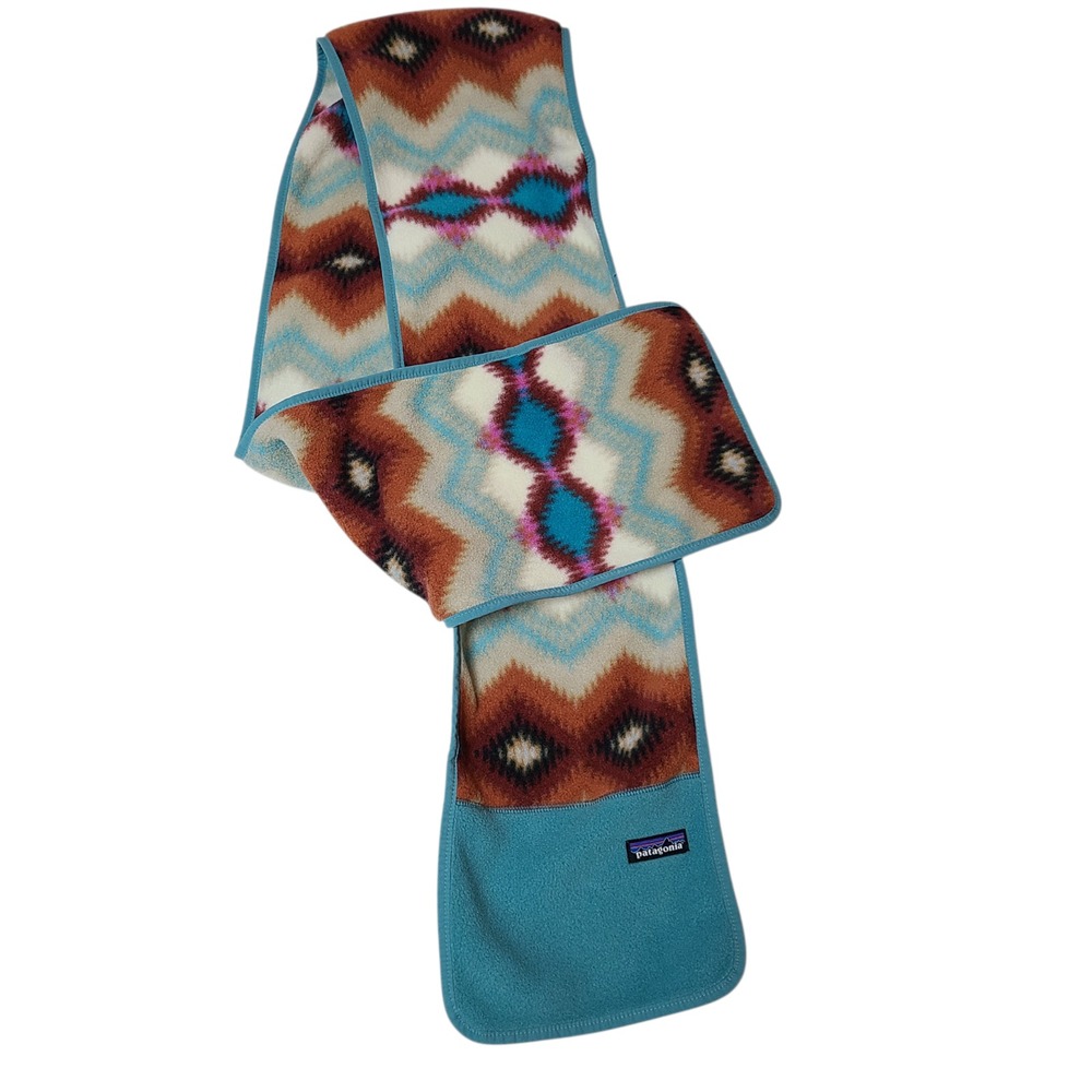 RARE Patagonia Synchilla Fleece Scarf Southwest Aztec